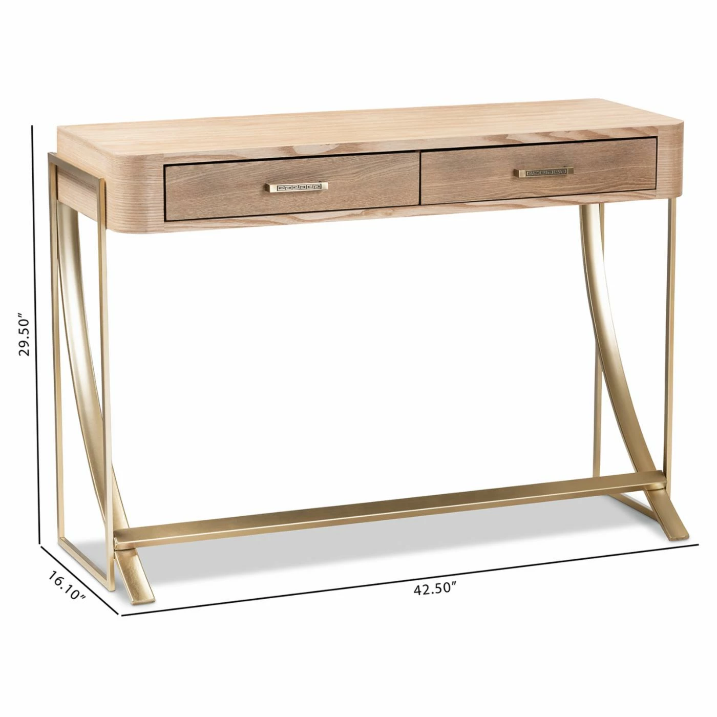 Cheapest ⭐ Metal Baxton Studio Lafoy 2 Drawer Console Table 🎁 7 Cheapest ⭐ Metal Baxton Studio Lafoy 2 Drawer Console Table 🎁 - Image 7