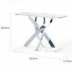 Top 10 ✔️ Metal Furniture Of America Myron Contemporary Style Chrome Base Sofa Table 💯 -Convenience Concepts Shop detail7ENLB3521