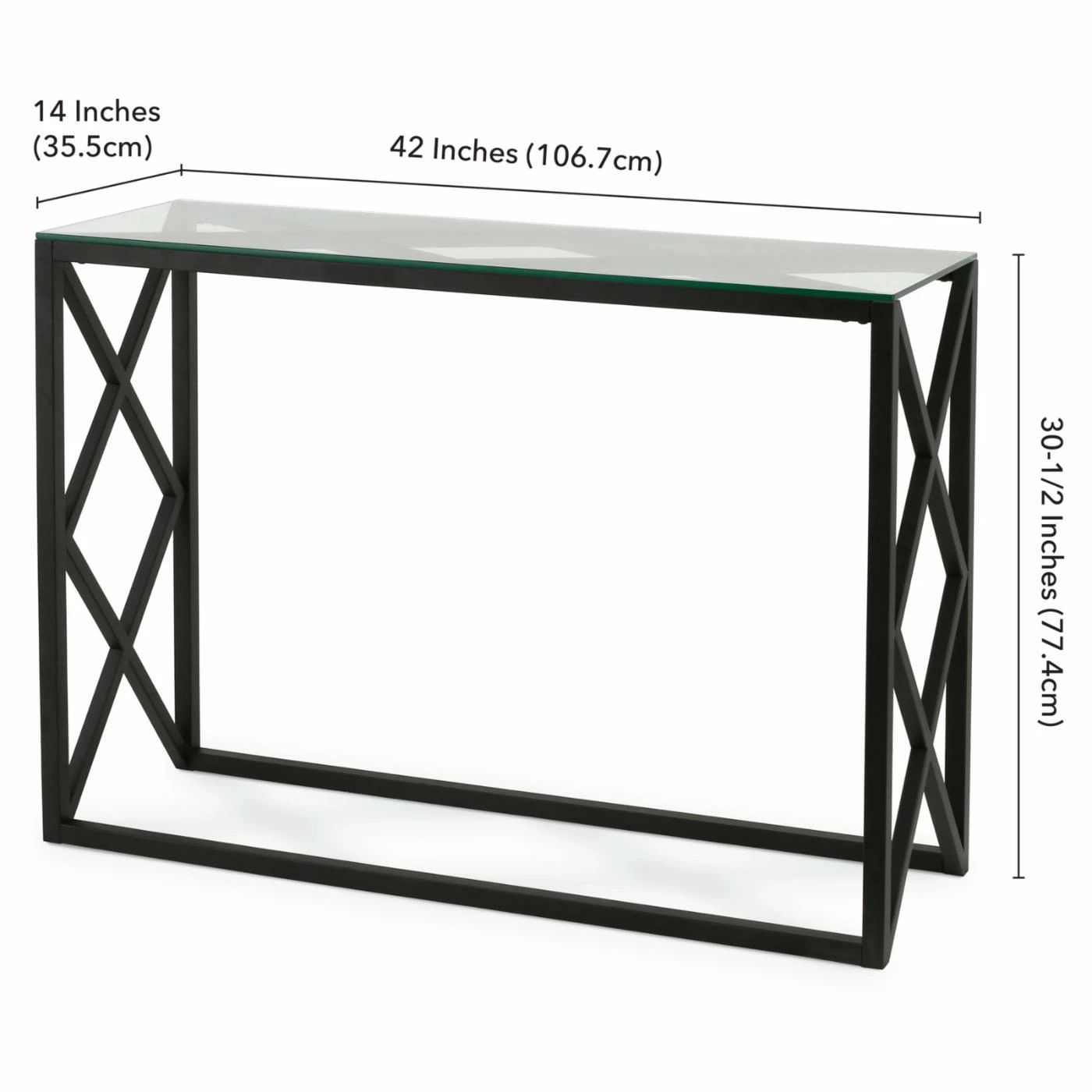 Budget 🔔 Hudson & Canal Metal Hudson & Canal Dixon Console Table 🔥 - Image 10