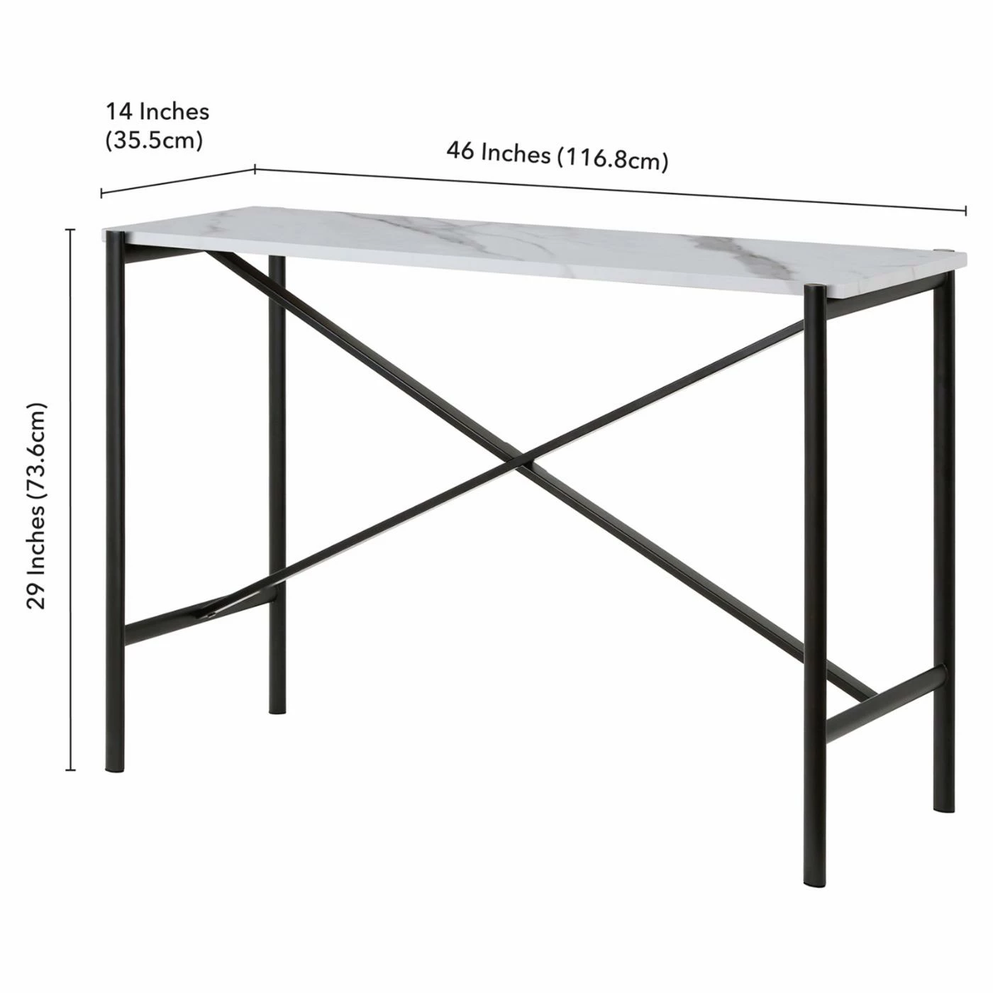Best deal π Hudson & Canal Metal Hudson & Canal Braxton Console Table π - Image 9