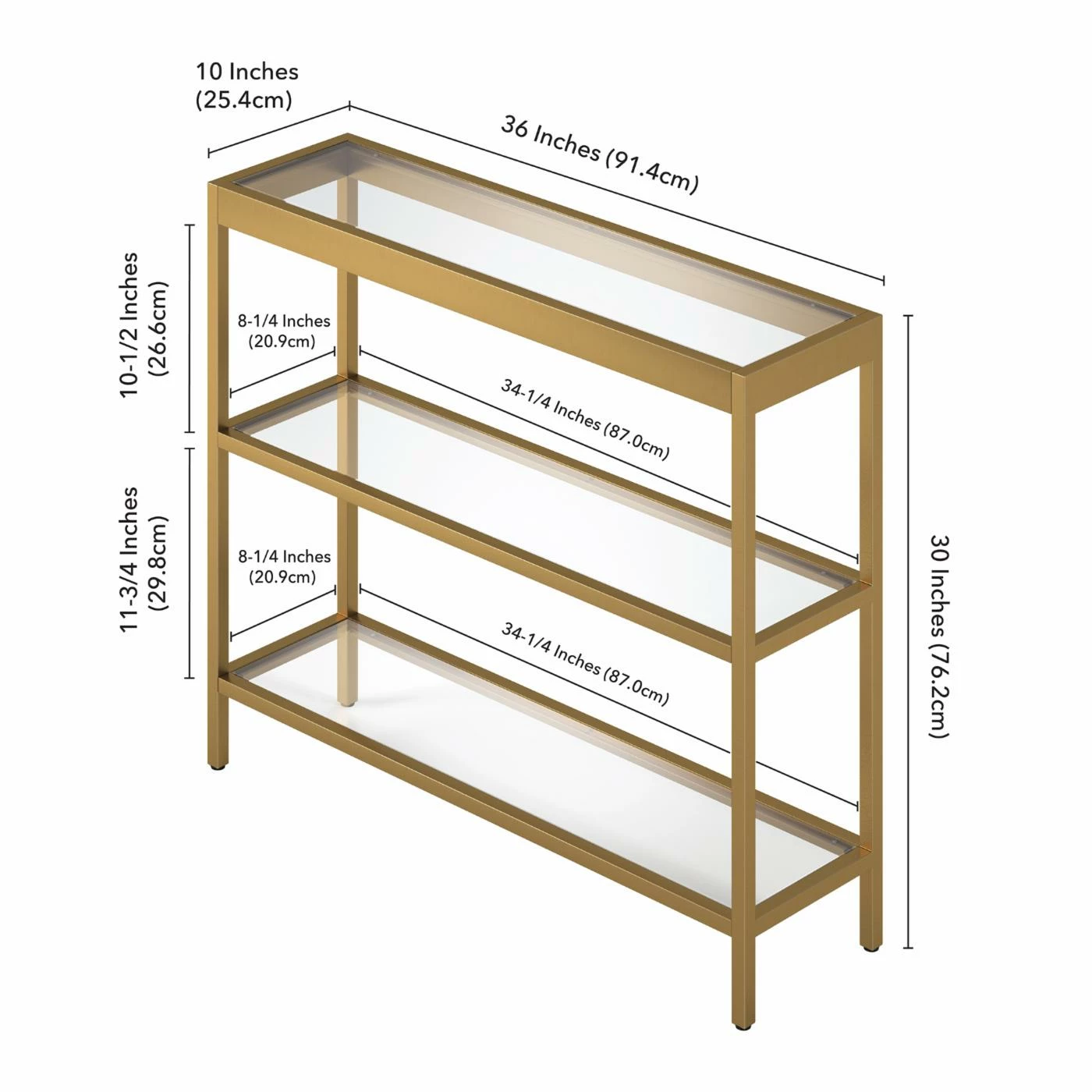 Outlet 🥰 Hudson & Canal Metal Hudson & Canal Alexis Console Table ⌛ - Image 10