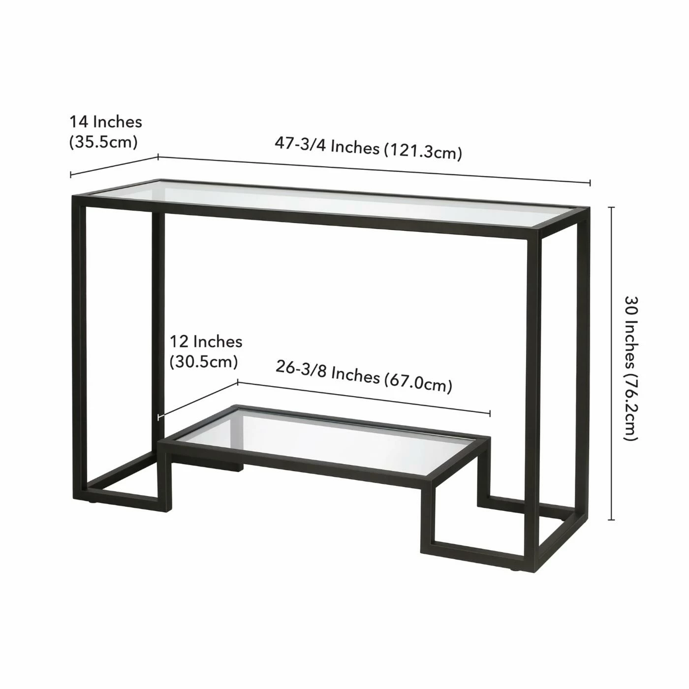 Budget 👍 Hudson & Canal Metal Hudson & Canal Athena Console Table ❤️ - Image 7