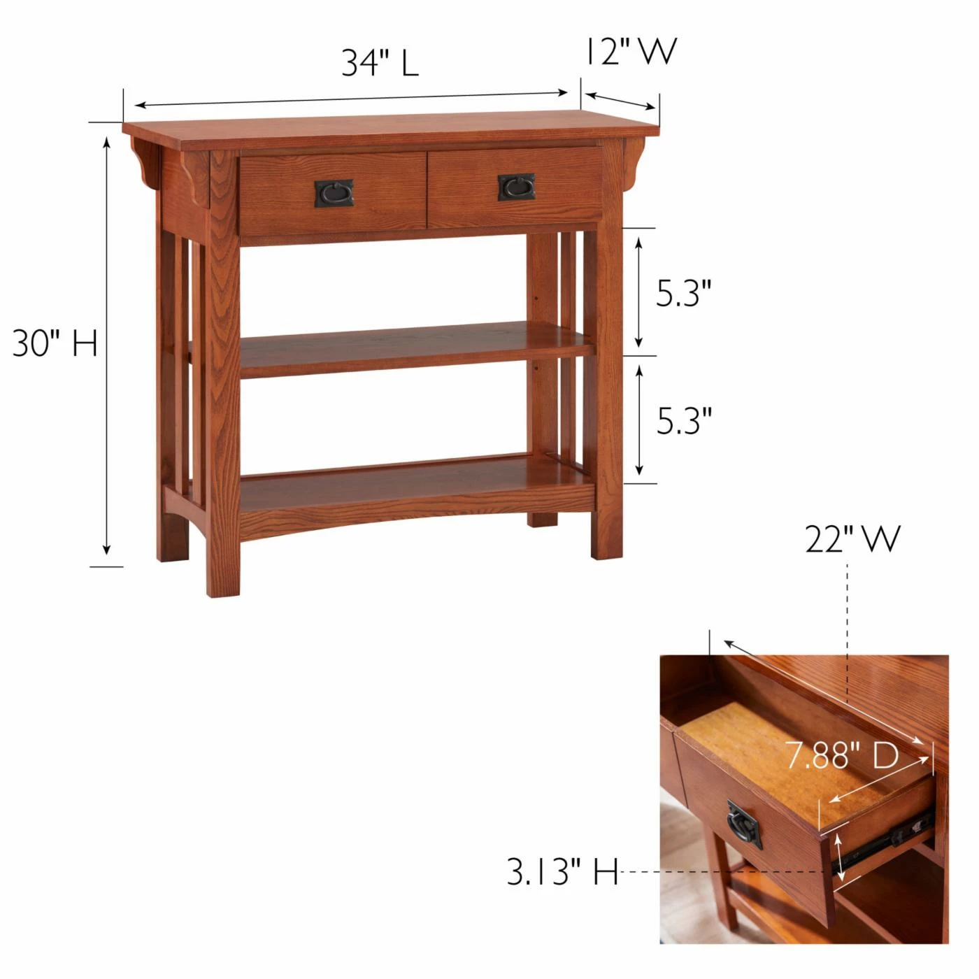 Promo π Wood Leick Home Mission Console Table π₯ - Image 9