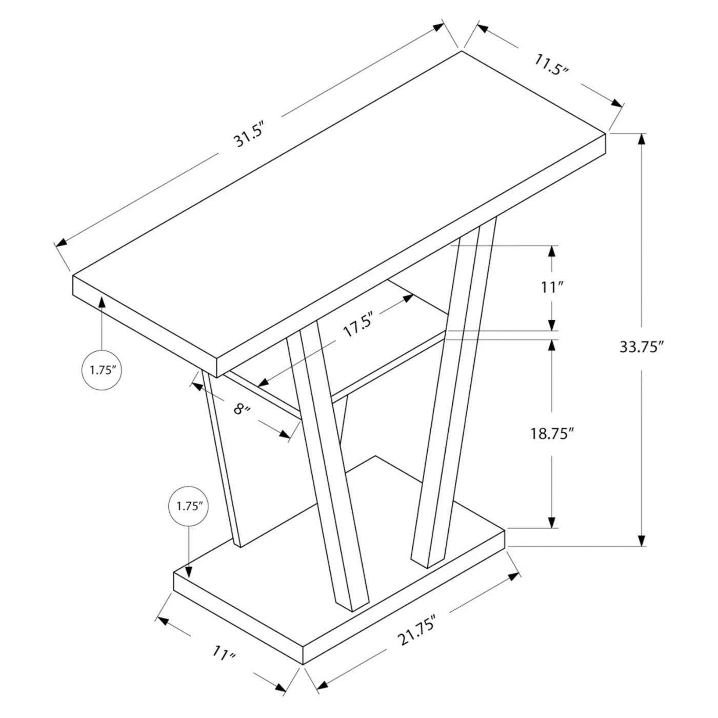 Top 10 π Monarch Specialties Wood Monarch I 2560 32 In. Hall Console Accent Table - White π₯ - Image 2