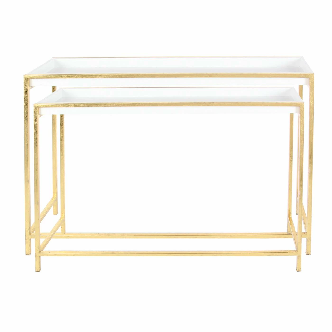 Top 10 β Metal DecMode Contemporary Rectangular Nesting Console Tables - Set Of 2 π - Image 10