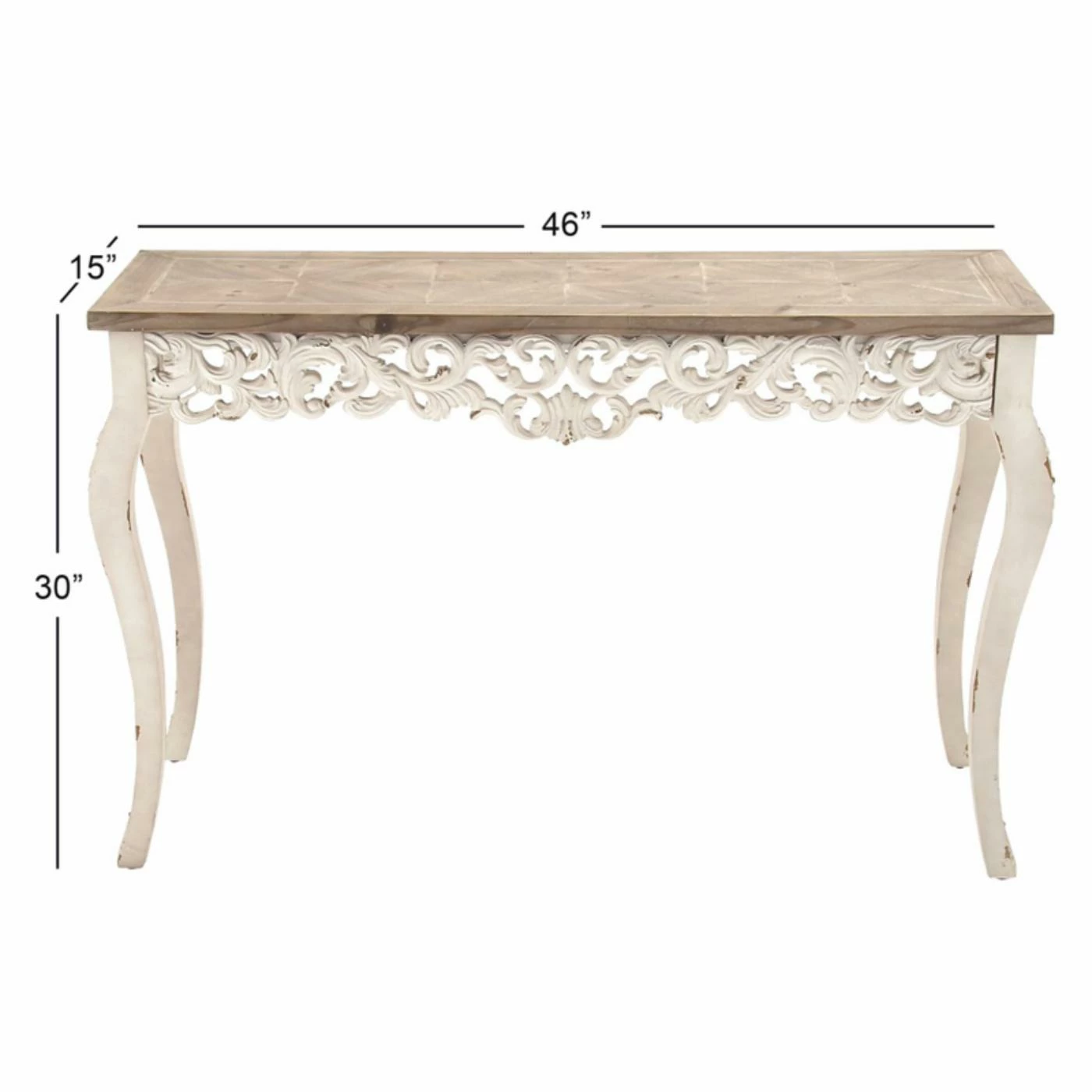 Coupon π DecMode 46 In. Wood Carved Console Table β 3 Coupon π DecMode 46 In. Wood Carved Console Table β - Image 3