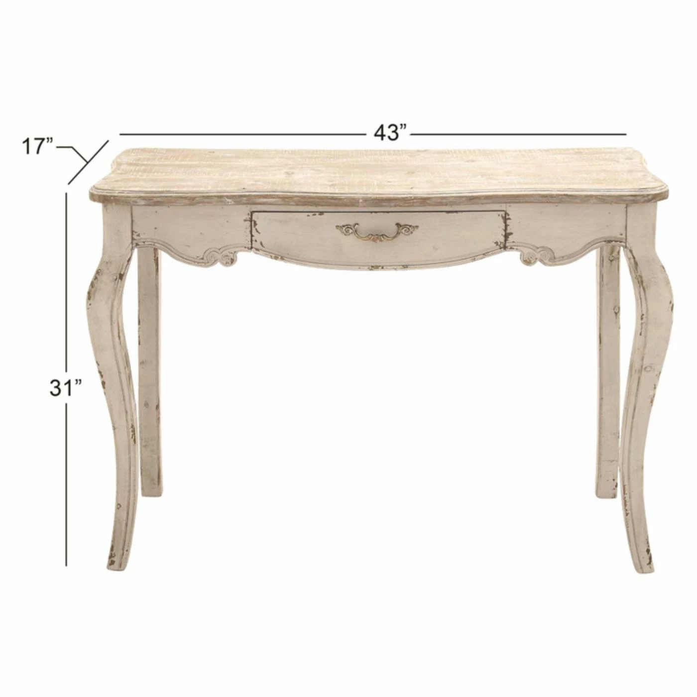 Wholesale π DecMode Wood Console Table - White β - Image 4