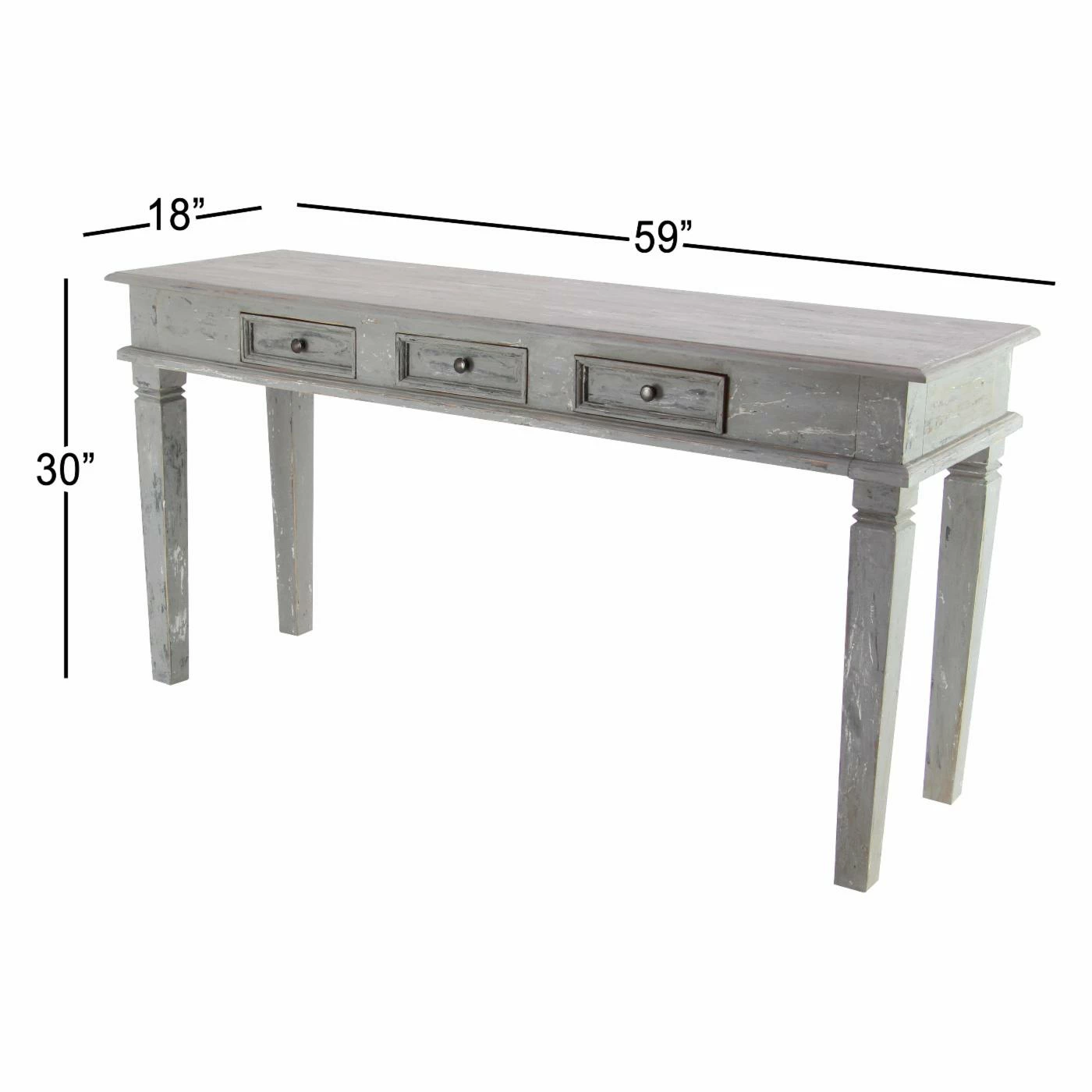 Coupon ๐ DecMode Rustic 3 Drawer Mahogany Wood Console Cabinet ๐งจ - Image 9