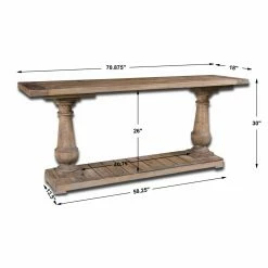 Flash Sale 😍 Wood Uttermost Stratford Console Table - Stony Gray ⭐ -Convenience Concepts Shop detail7UMC4048