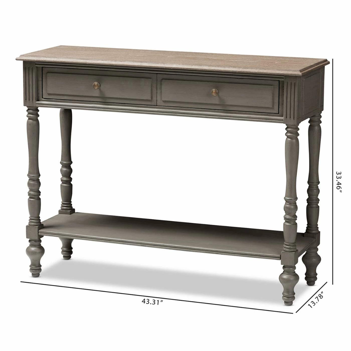 Flash Sale 🌟 HumbleNest Woods Farmhouse / Cottage 2 Drawer Cottage Console Table 🎉 - Image 10