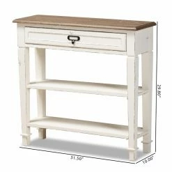 New 🧨 Wood Baxton Studio Dauphine 1 Drawer Traditional French Console Table ✨ -Convenience Concepts Shop detail7WSI4265