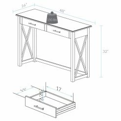 Cheap 😀 Rectangle Casual Home Bay View Console Table ⭐ -Convenience Concepts Shop detail7YSC319