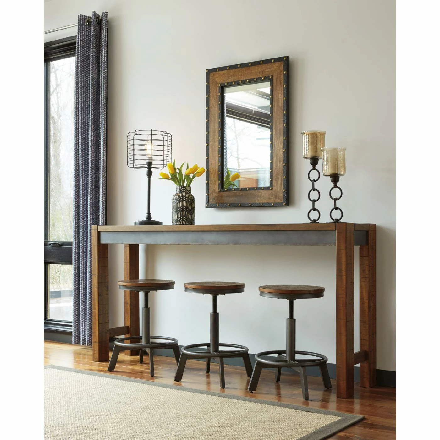 Deals ๐ Wood Signature Design By Ashley Torjin 72 In. Long Counter Height Console Table โญ - Image 3