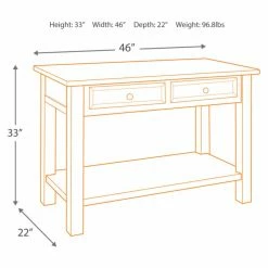Discount 😍 Wood Signature Design By Ashley Tyler Creek Rectangular 2 Drawer Sofa Table 🎉 5 Discount 😍 Wood Signature Design By Ashley Tyler Creek Rectangular 2 Drawer Sofa Table 🎉 -Convenience Concepts Shop detailASHY4997