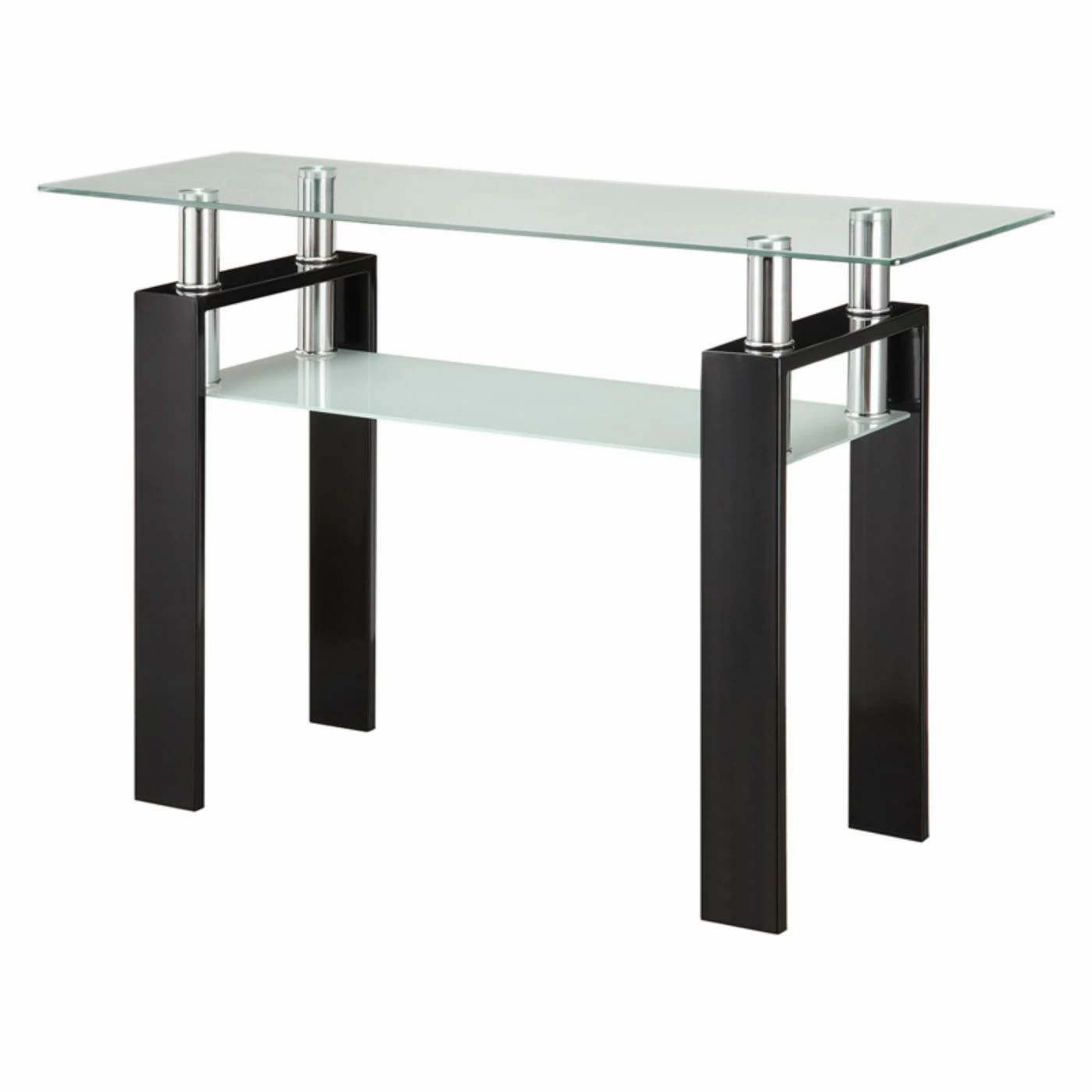 Coupon 🎉 Metal Coaster Furniture Glass Top Sofa Table With Glass Shelf 💯 - Image 3