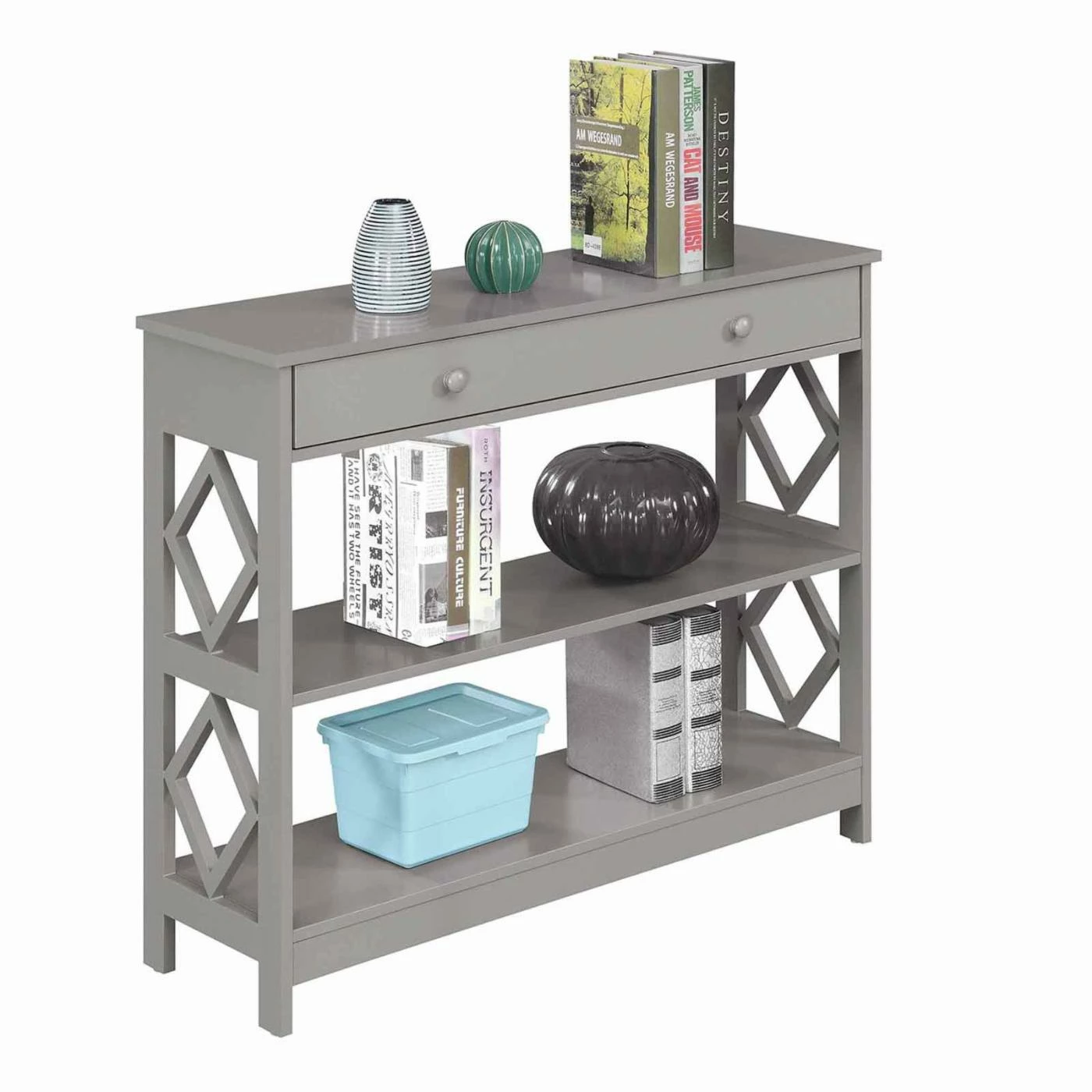 Budget 🎁 Wood Convenience Concepts Diamond 1 Drawer Console Table 👍 - Image 3