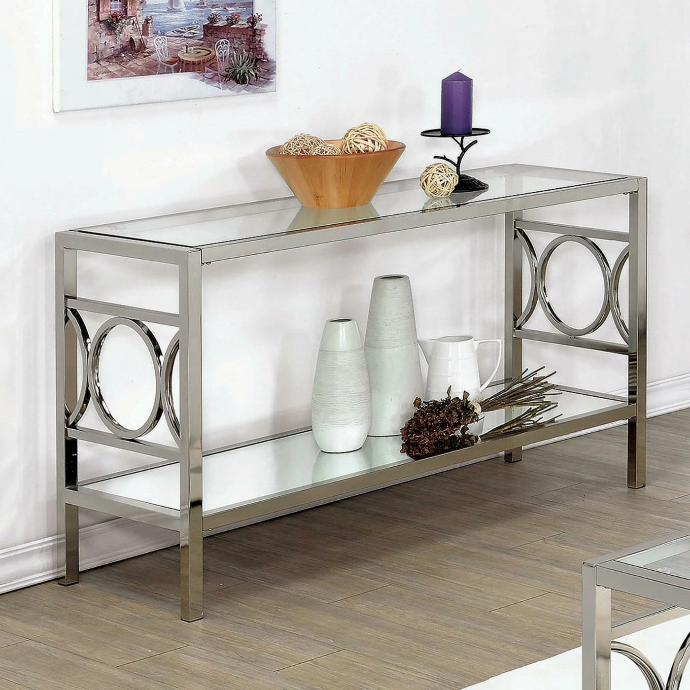 Brand new 👏 Metal Furniture Of America Nadya Circle Accented Sofa Table ⭐ - Image 3