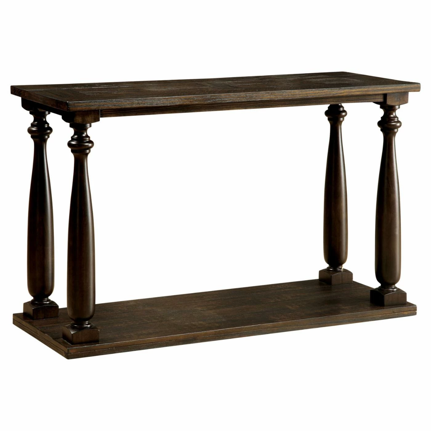 Best Pirce β€οΈ Wood Furniture Of America Shandy Transitional Style Turned Leg Sofa Table π₯ - Image 3