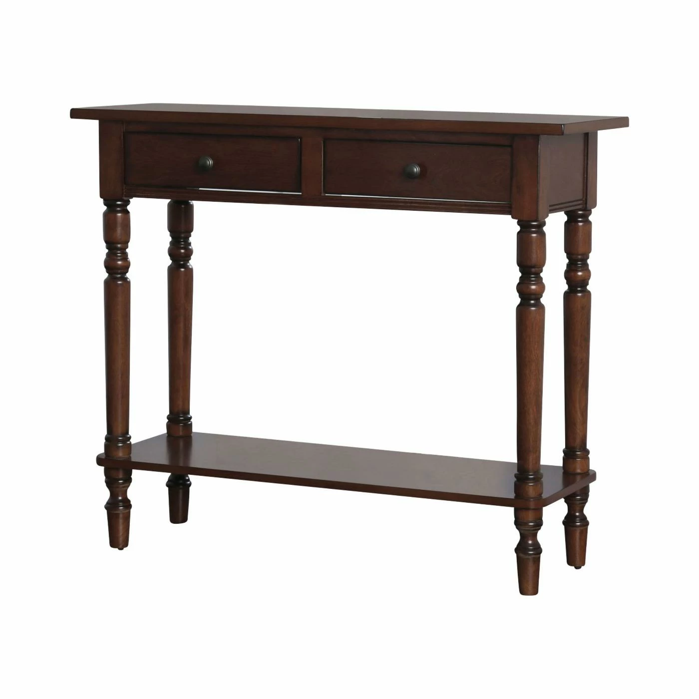Promo ❤️ Furniture Of America Valor Wood 2 Drawer Console Table 🤩 - Image 3
