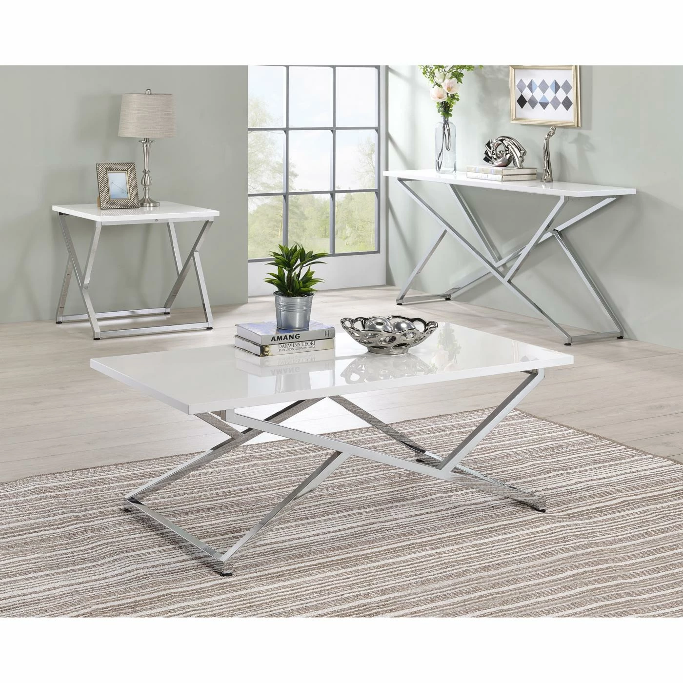 Discount π₯° Metal Furniture Of America Meeker Contemporary Rectangular Console Table π₯° - Image 3