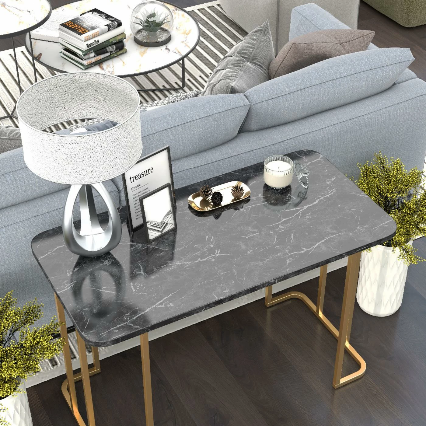 Discount π Metal Furniture Of America Derby Hill Contemporary Console Table π - Image 3