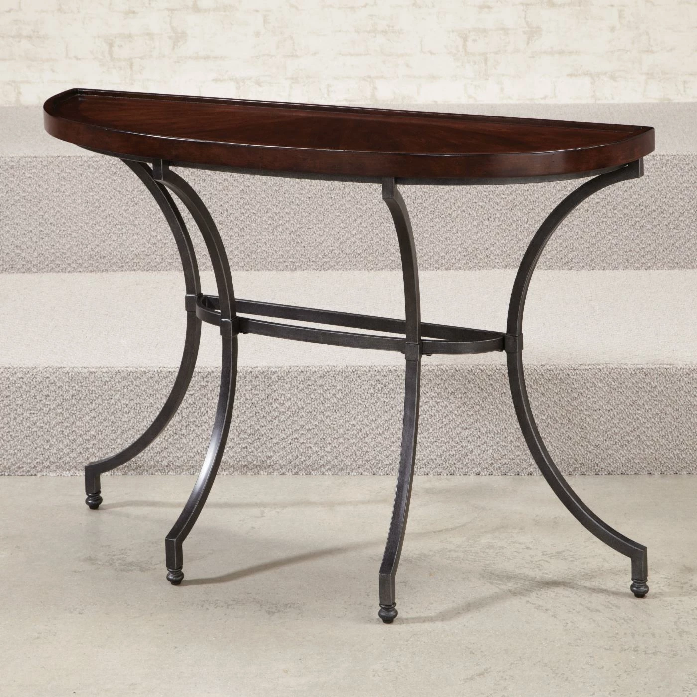 Coupon ๐ Metal Hammary Barrow Sofa Table - Mahogany โจ - Image 3