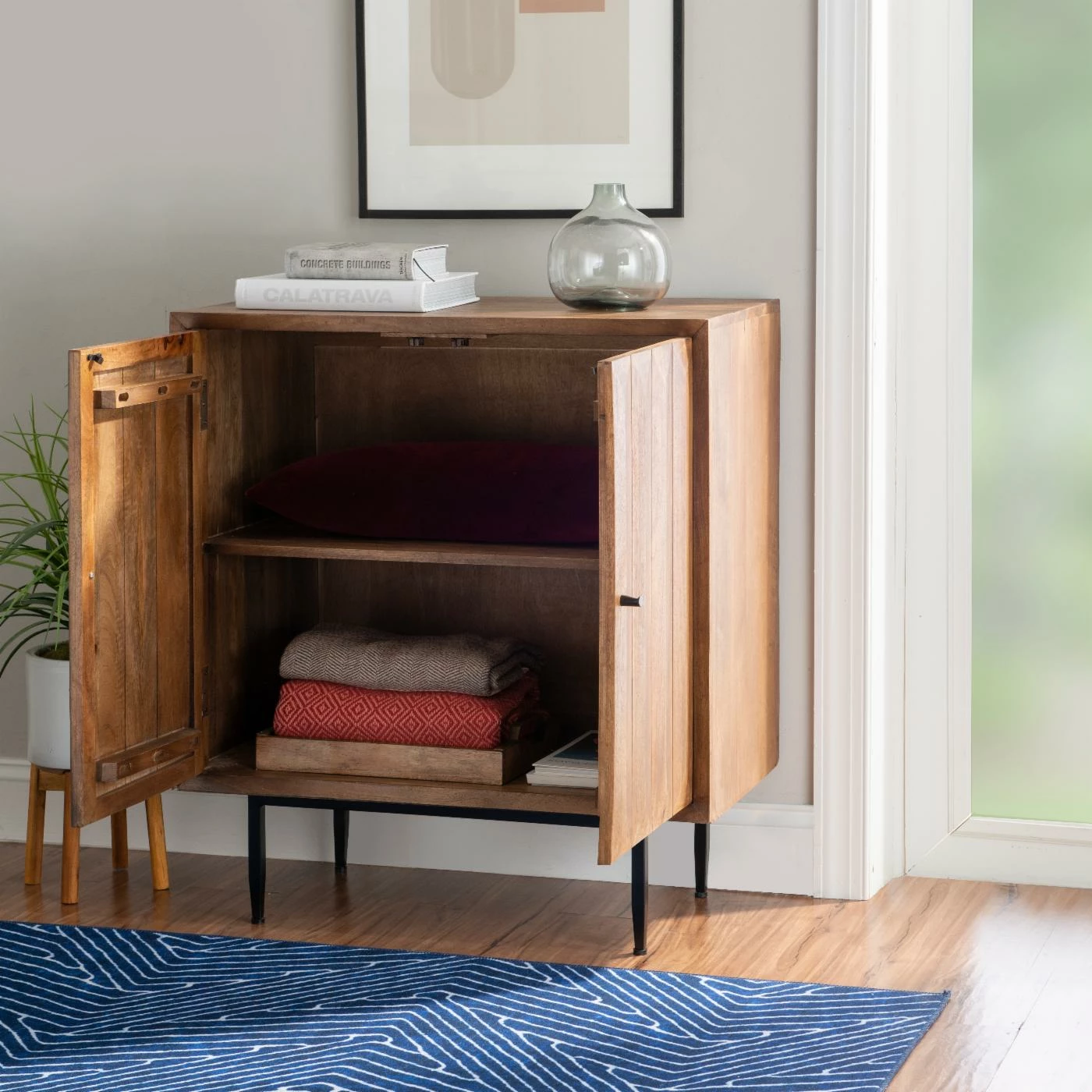 Budget ๐ Metal Powell Kiefer Console - Brown With Black Accents ๐ฏ - Image 3