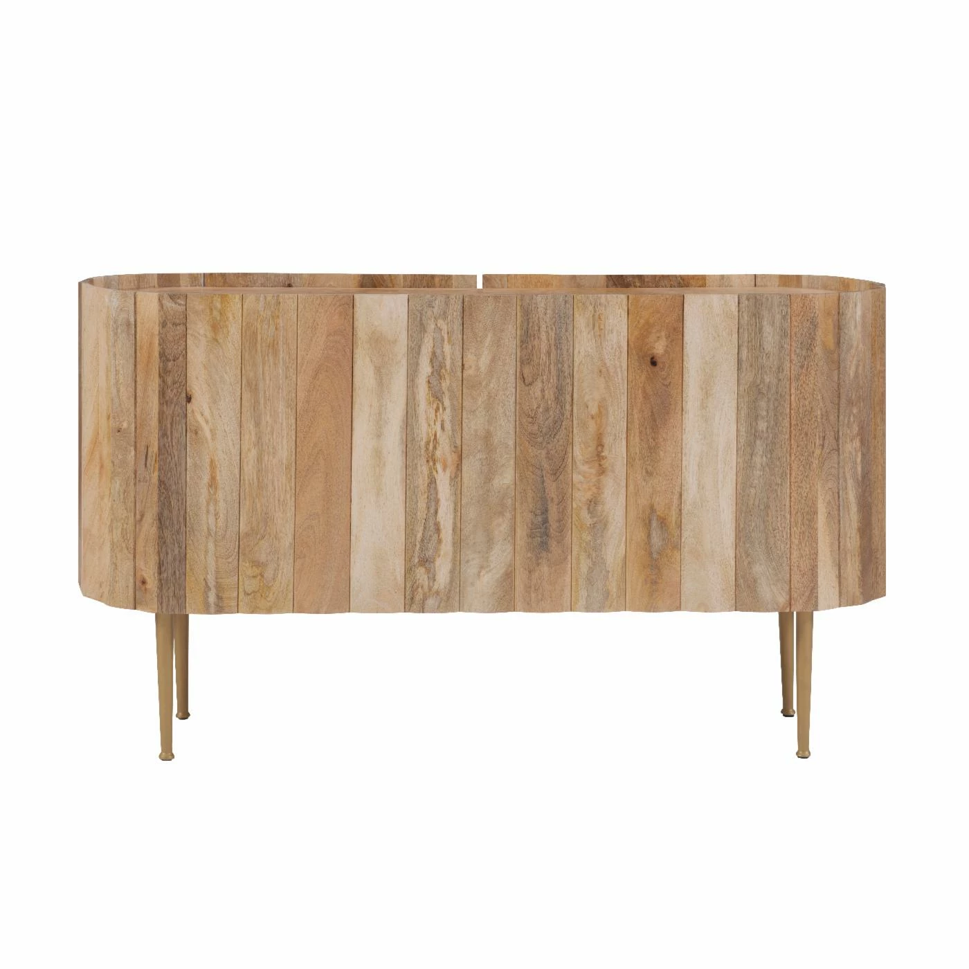 Buy π― Metal Powell Aubrielle 2-Door Console - Natural With Gold Accents π - Image 3