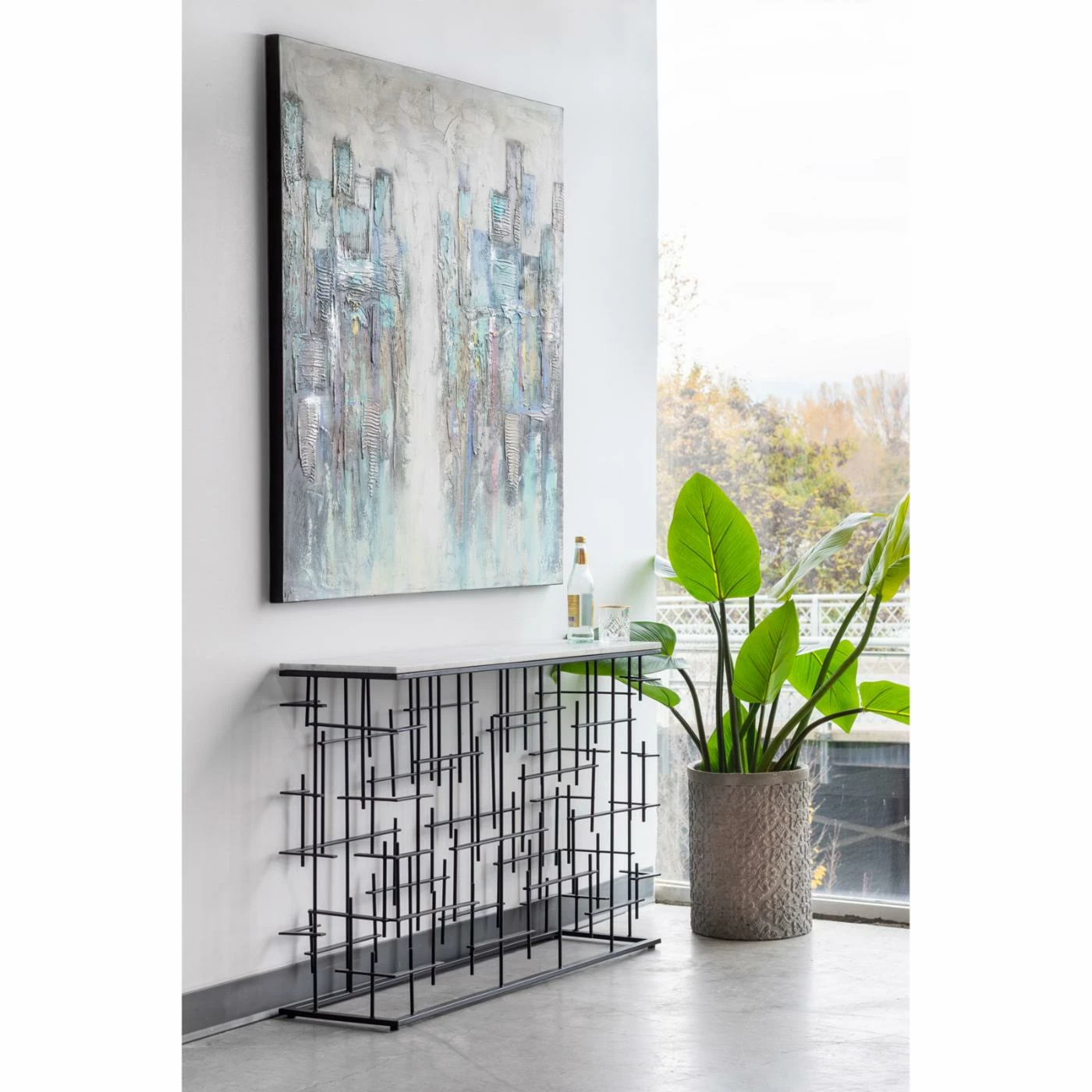 Budget ⌛ Moes Home Collection Metal Moe's Home Collection Matrix Console Table 🔔 - Image 3