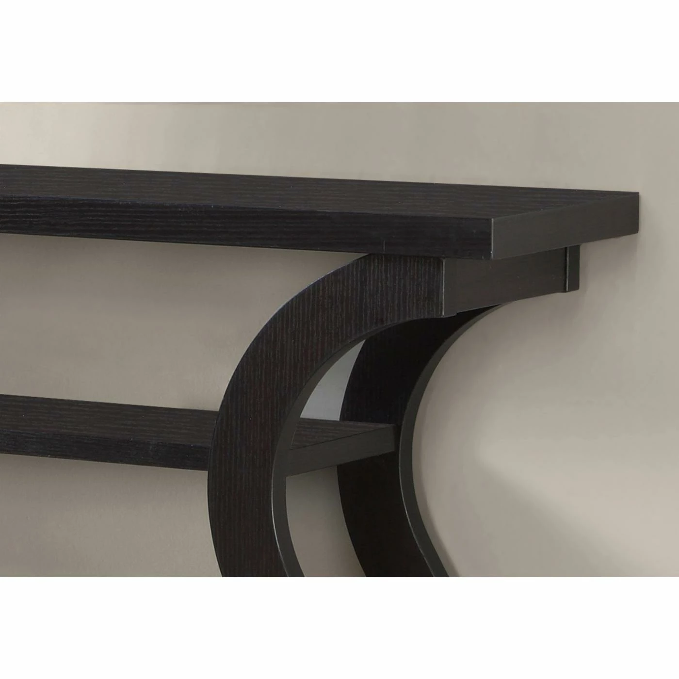Cheapest π Wood Monarch Specialties 3-Tiered Curved Console Table β - Image 3
