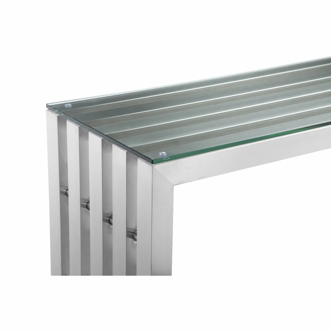 New ๐ฅฐ Pangea Home Vlad Console Brushed Metal ๐ฏ 3 New ๐ฅฐ Pangea Home Vlad Console Brushed Metal ๐ฏ - Image 3