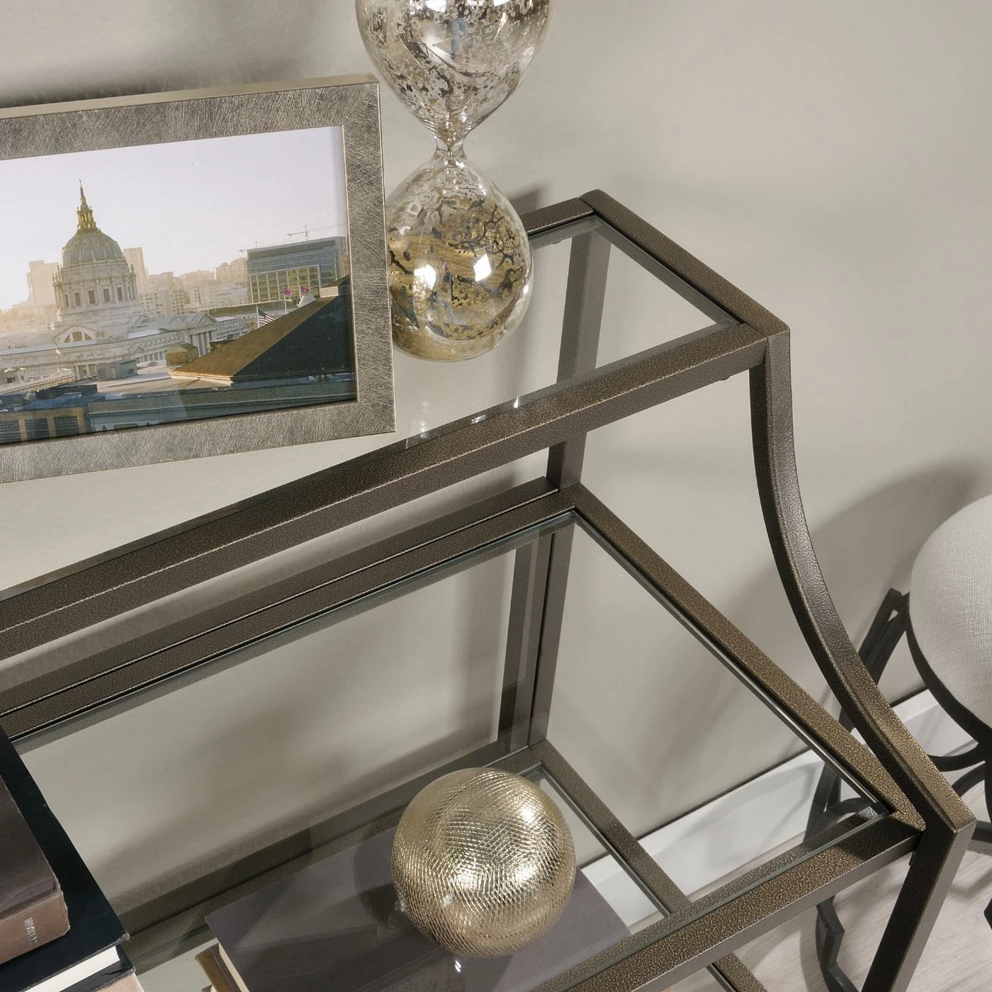 Coupon 🎉 Metal Sauder International Lux Console Table 🎁 - Image 3