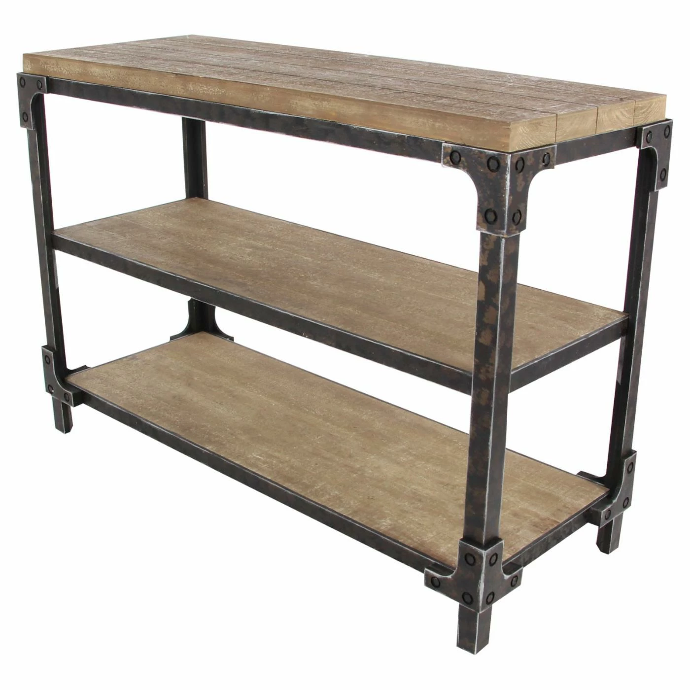 Flash Sale β¨ DecMode Rustic 3 Tier Wooden Console Table π€© - Image 3