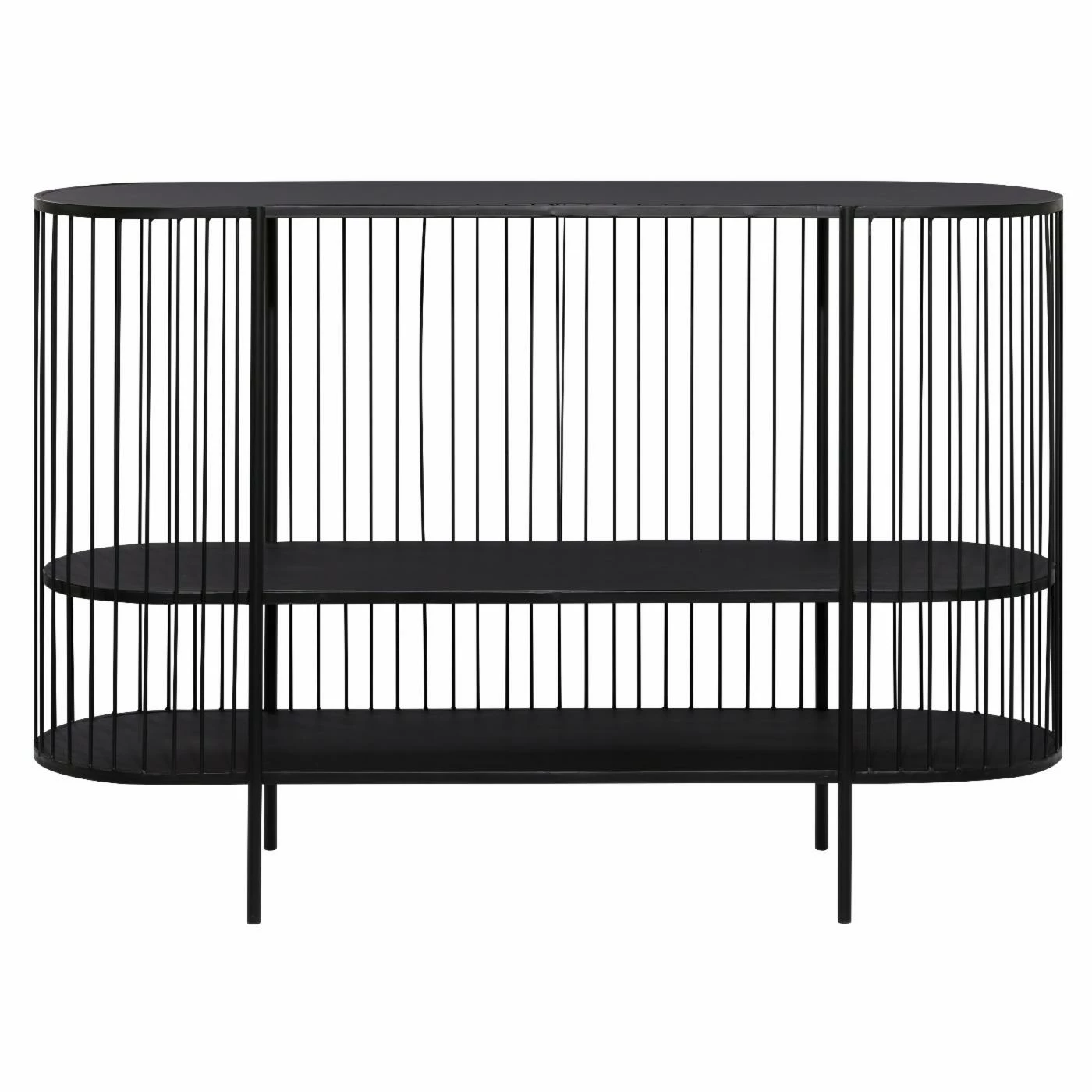Best reviews of 👍 Metal DecMode 3 Tier Modern Polished Caged Oval Console Table 🤩 - Image 3