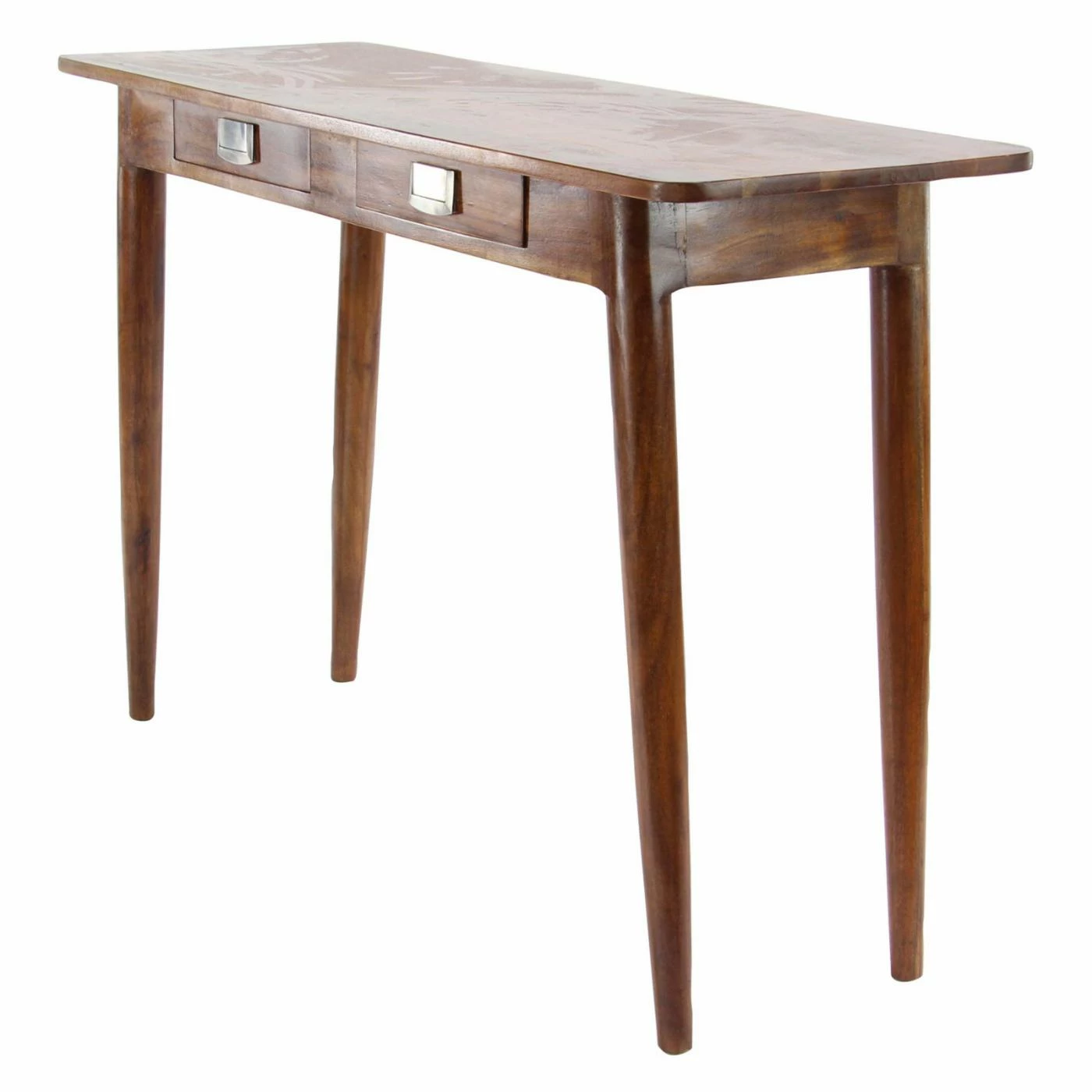 Promo 🎉 DecMode Modern Kanaloa Wood Stained Brown Console Table With Drawers 🎁 - Image 3