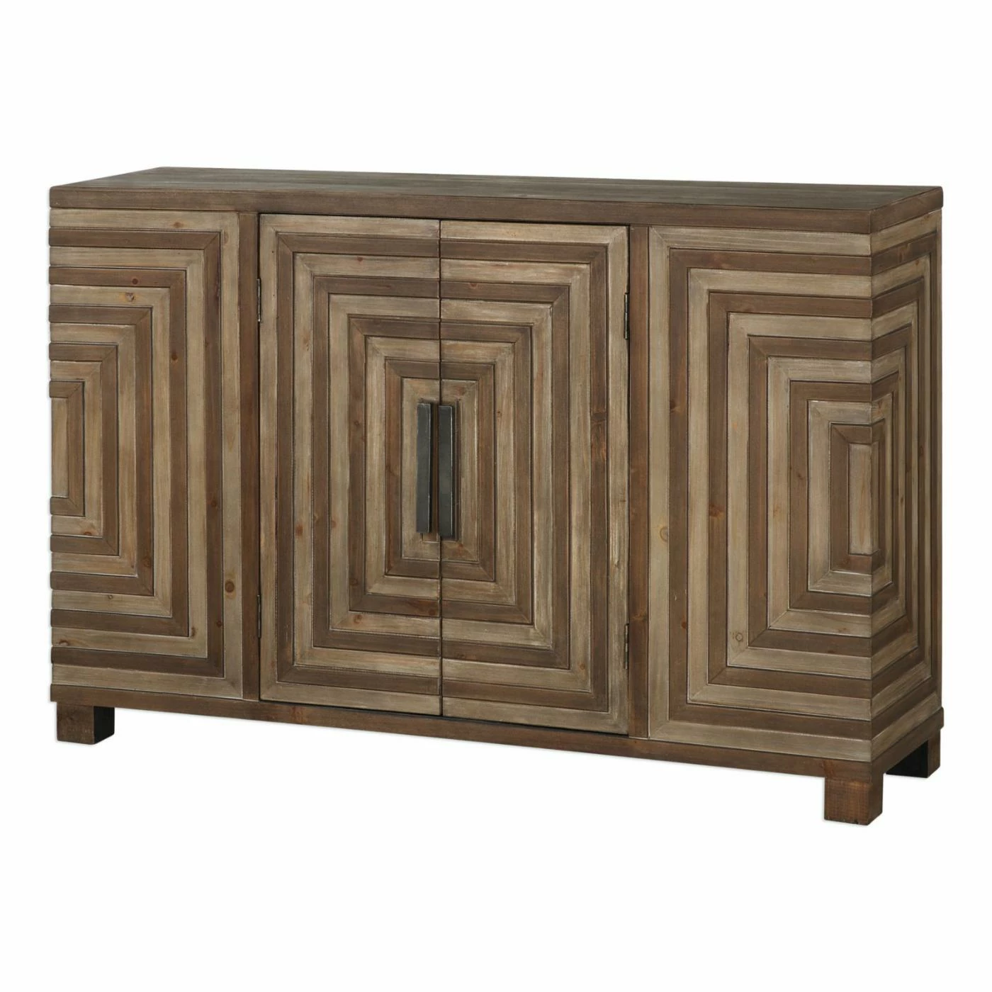 Budget 🔥 Wood Uttermost Layton Geometric Console Cabinet ✨ 3 Budget 🔥 Wood Uttermost Layton Geometric Console Cabinet ✨ - Image 3
