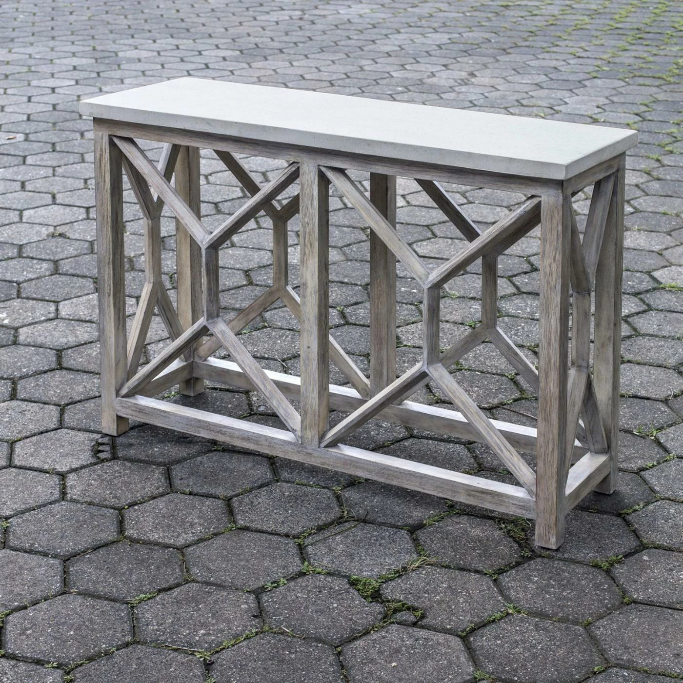 Hot Sale 🔥 Wood Uttermost Catali Ivory Stone Console Table ✨ 3 Hot Sale 🔥 Wood Uttermost Catali Ivory Stone Console Table ✨ - Image 3