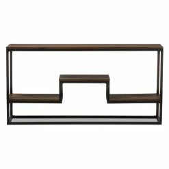 Flash Sale ๐ Baxton Studio Doreen Rustic Antique Black Textured Industrial Metal And Distressed Wood Console Table ๐ 7 Flash Sale ๐ Baxton Studio Doreen Rustic Antique Black Textured Industrial Metal And Distressed Wood Console Table ๐ -Convenience Concepts Shop detailWSI3331