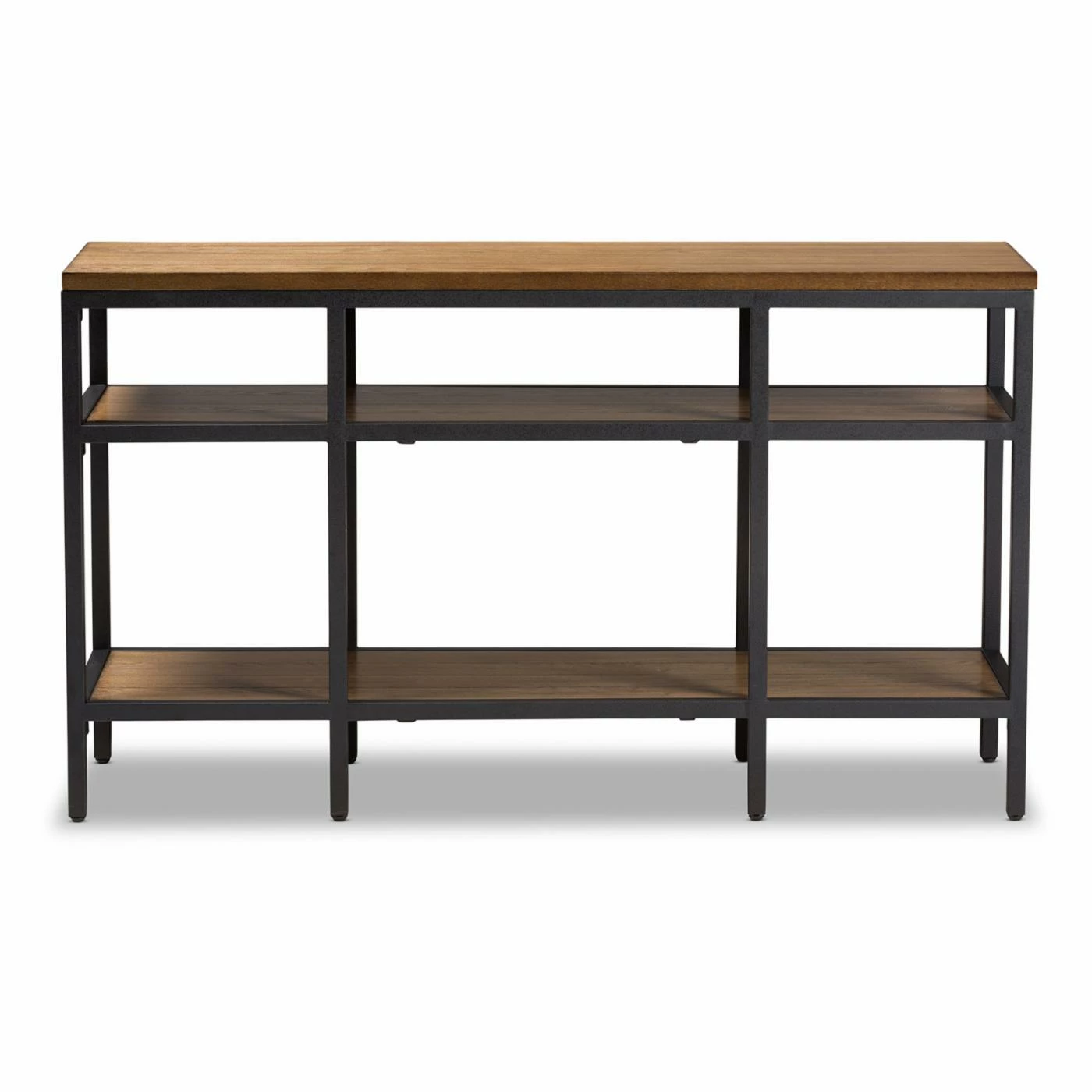 Hot Sale 😉 Baxton Studio Caribou Rustic Industrial Style Wood And Metal Console Table 🌟 - Image 3