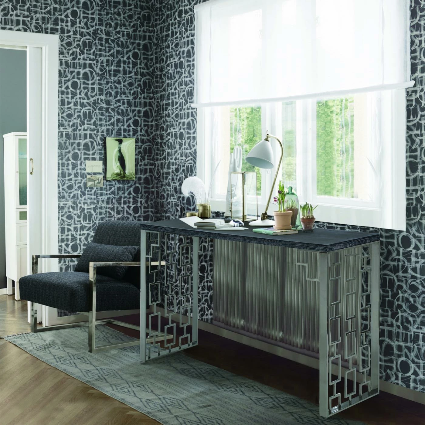 Flash Sale ✨ Metal Armen Living Skyline Rectangular Console Table 🛒 2 Flash Sale ✨ Metal Armen Living Skyline Rectangular Console Table 🛒 - Image 2