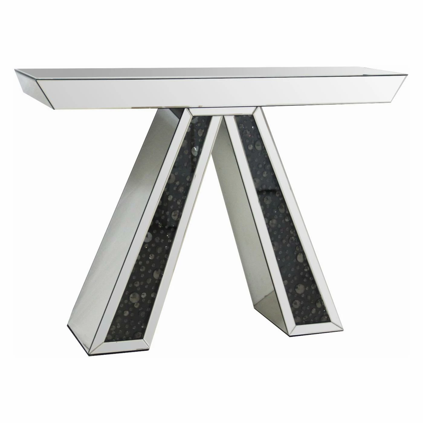 Buy 😍 Glass Acme Furniture Noor 43 In. Mirrored Console Table 🥰 - Image 2