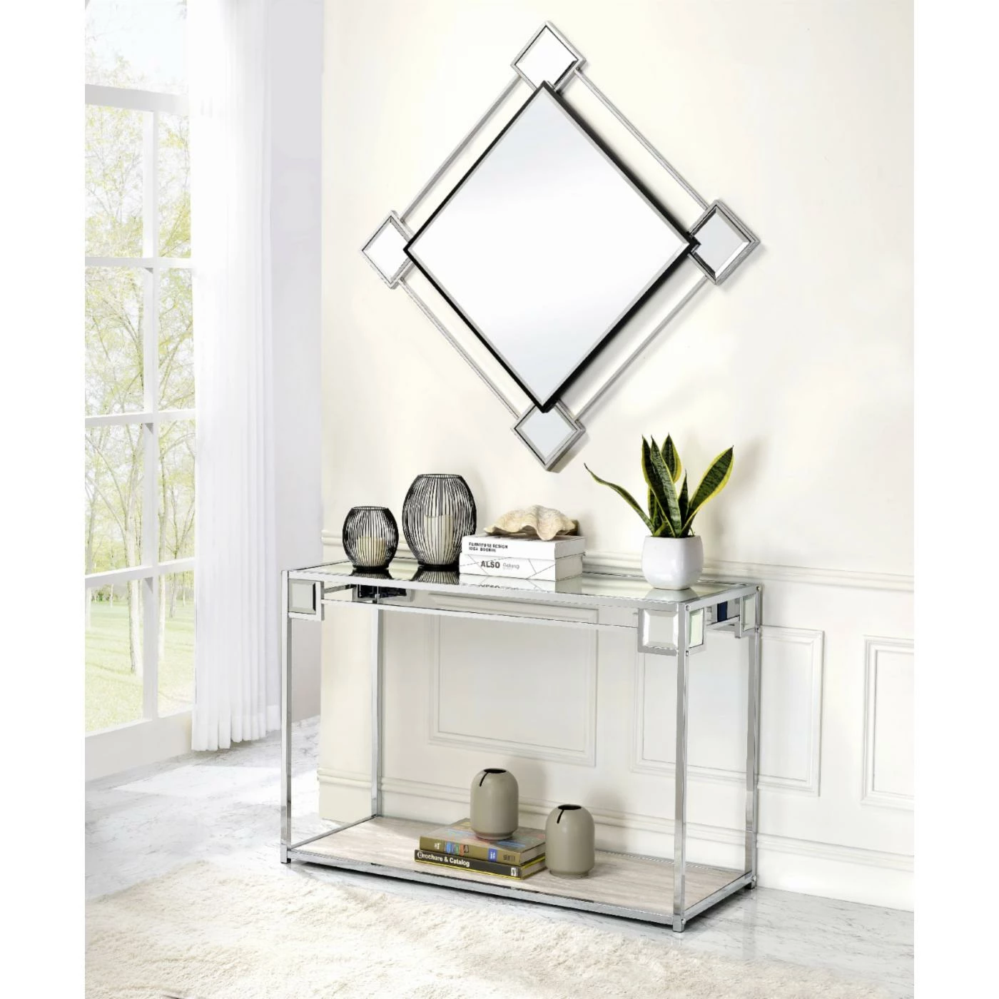Discount π₯° Metal Acme Furniture Asbury Console Table π - Image 2