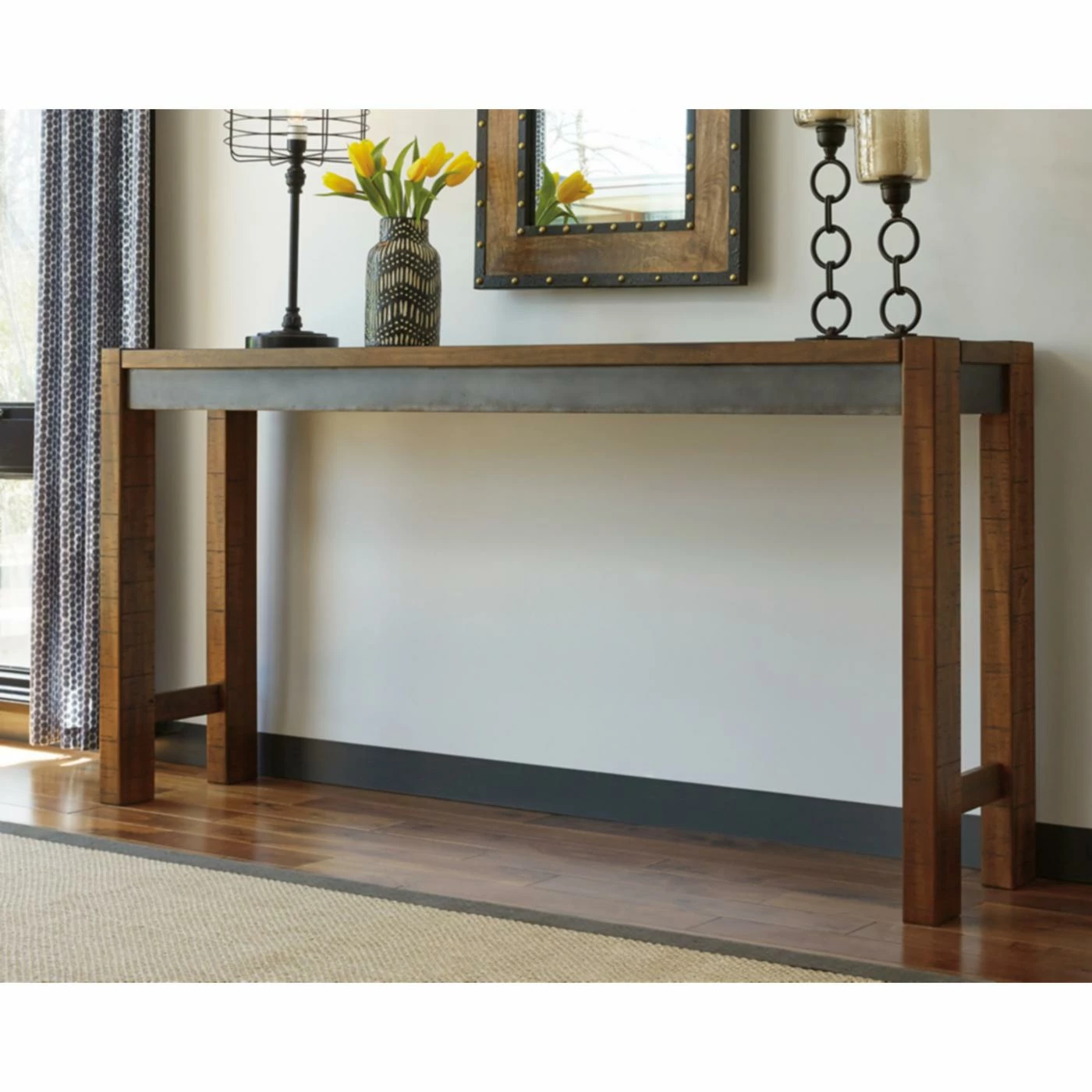 Deals ๐ Wood Signature Design By Ashley Torjin 72 In. Long Counter Height Console Table โญ - Image 2