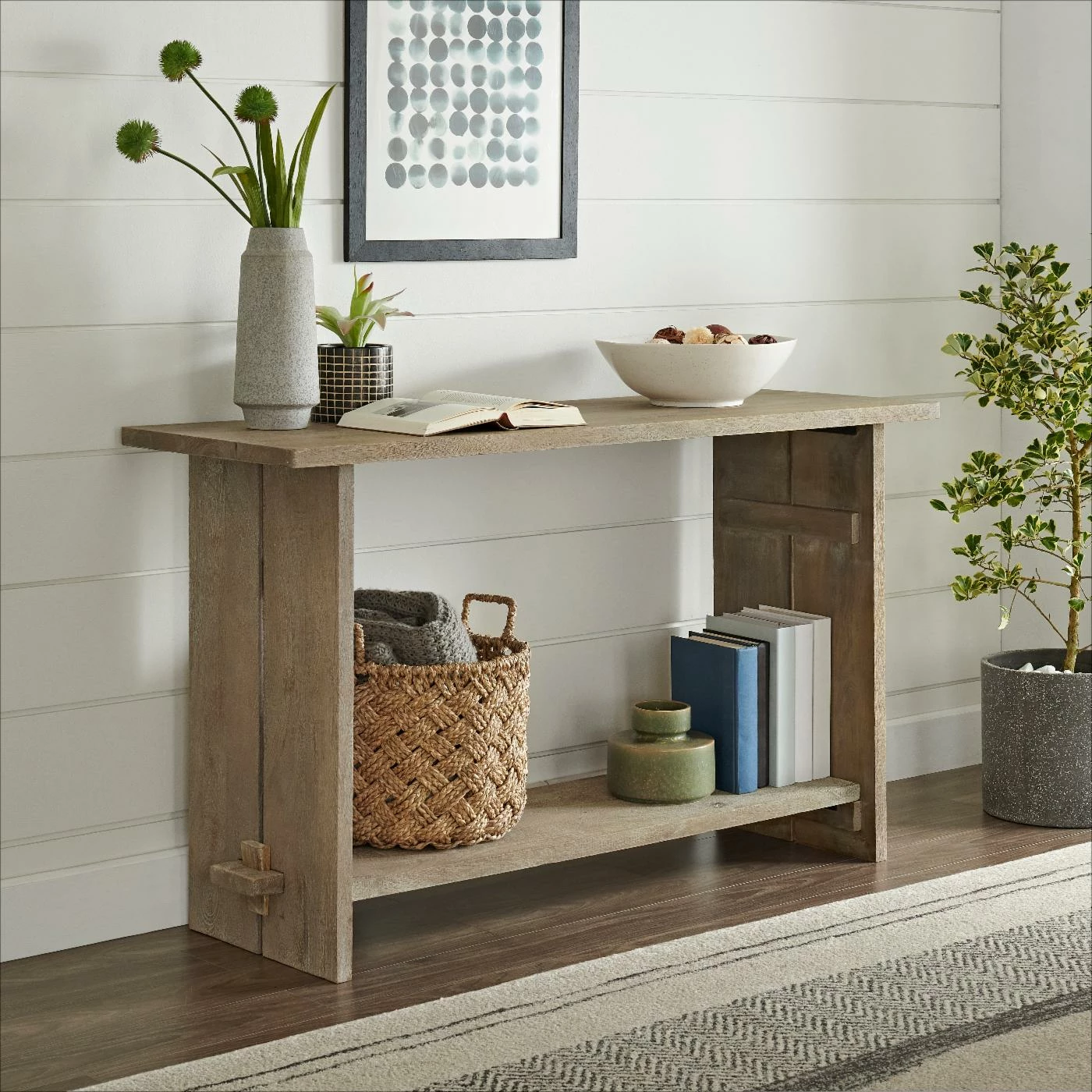 Budget ⭐ Alaterre Furniture Castleton Mango Wood 52 In. W Console, Driftwood ❤️ - Image 2