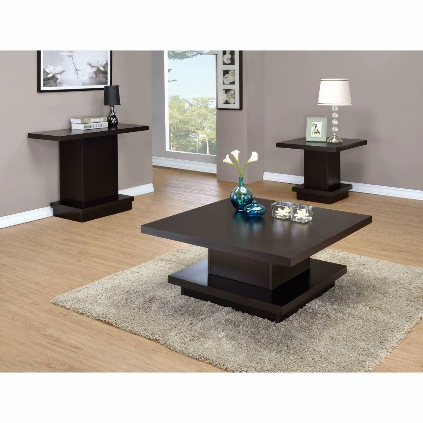 Best Sale π€© Wood Coaster Furniture Sofa Table - Cappuccino π - Image 2