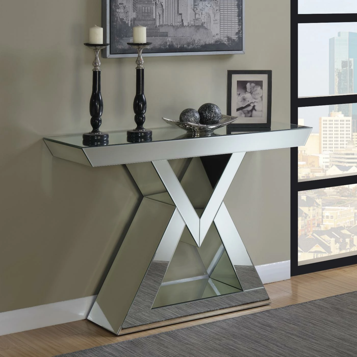 Cheapest ⭐ Metal Coaster Furniture Triangle Design Console Table 🎁 - Image 2