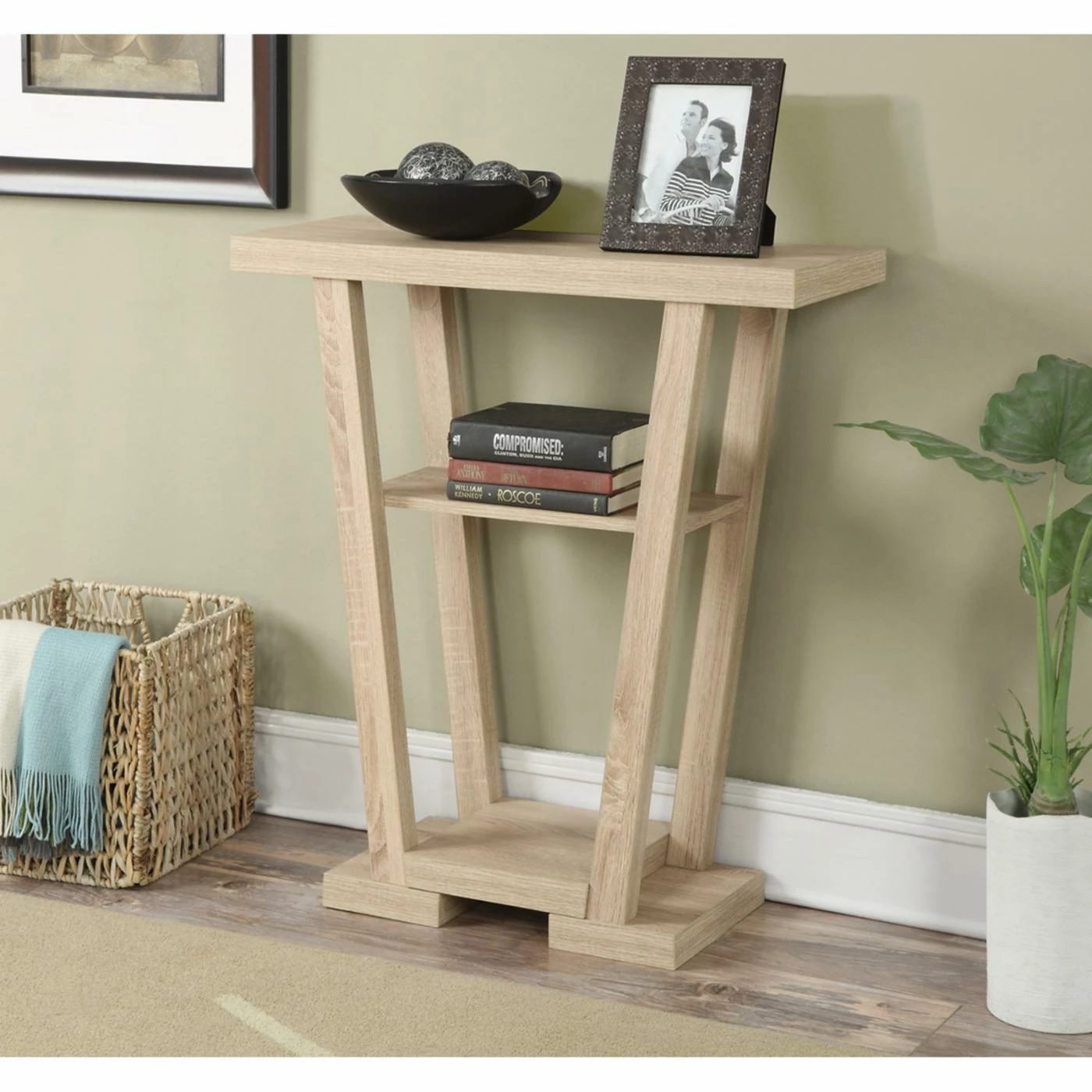 Best deal ๐ Wood Convenience Concepts Newport V-Shaped Console Table ๐ - Image 2