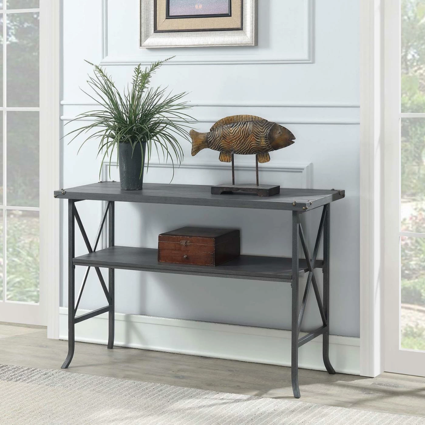 Deals โค๏ธ Metal Convenience Concepts Brookline Console Table ๐ 2 Deals โค๏ธ Metal Convenience Concepts Brookline Console Table ๐ - Image 2
