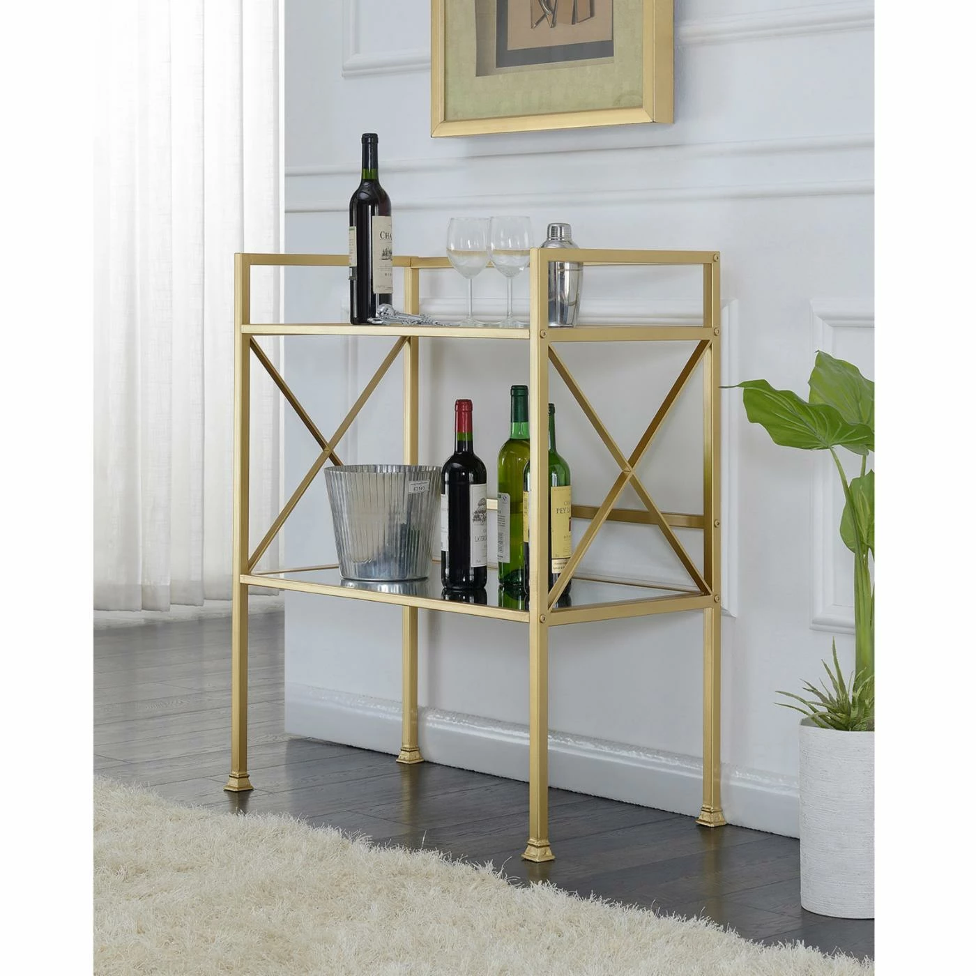 Best Sale ๐ฏ Metal Convenience Concepts Gold Coast Bar Console Table ๐ฏ - Image 2