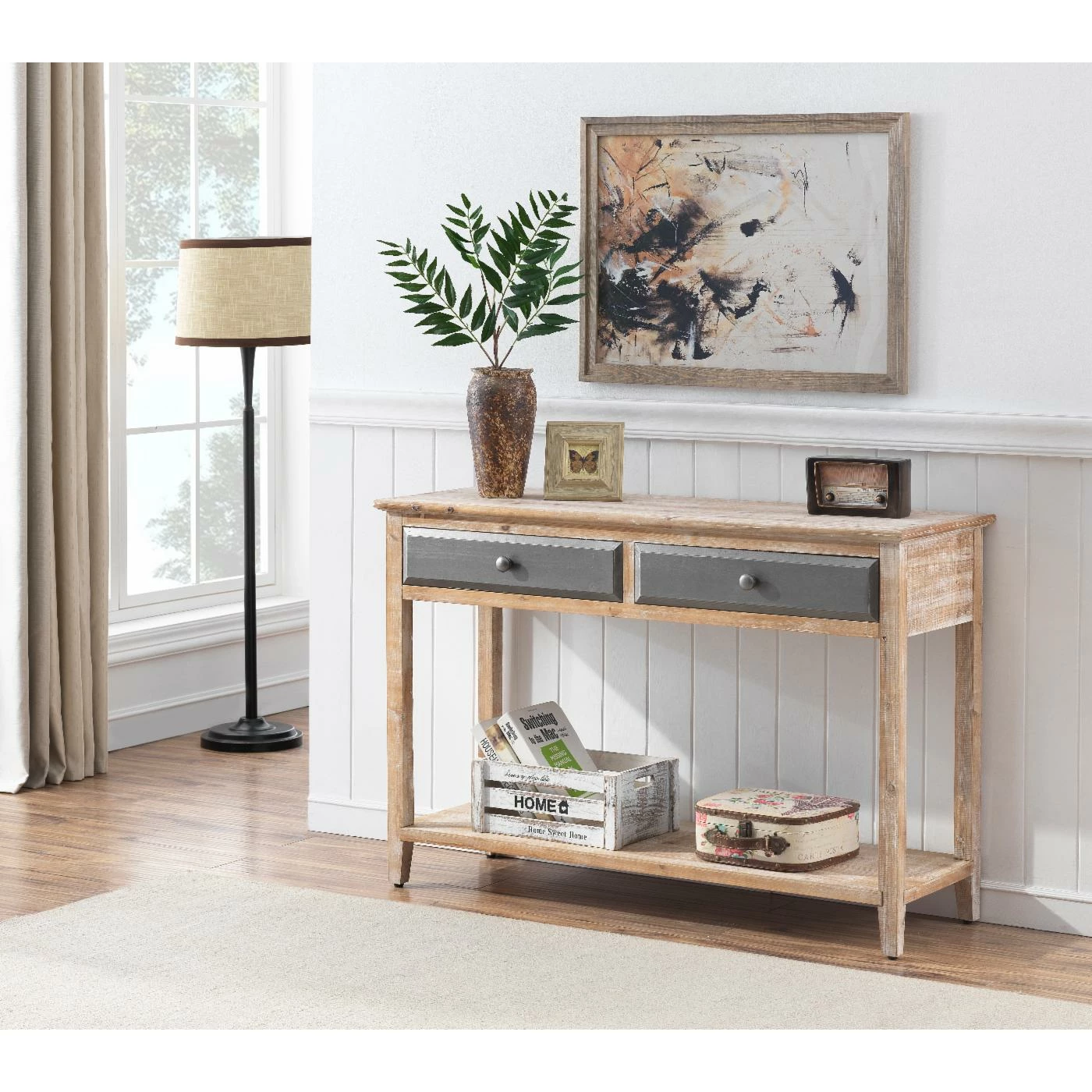Buy 🤩 Wood Coast To Coast Imports Bali 2 Drawer Console Table 🎉 - Image 2